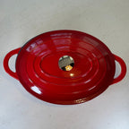 Cocotte ovale en fonte émaillée – Rouge Cerise