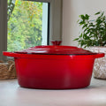 Cocotte ovale en fonte émaillée – Rouge Cerise